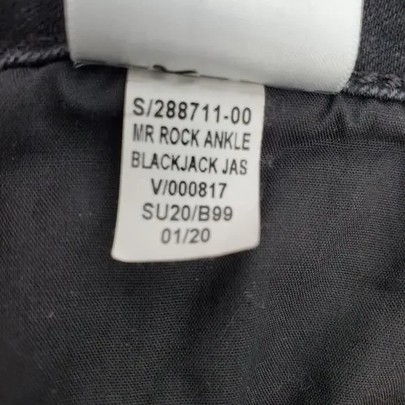 Old Navy‎ Rockstar Super Skinny Ankle Mid Rise Black Jeans Womens 16 Pre-Owned - Picture 5 of 5